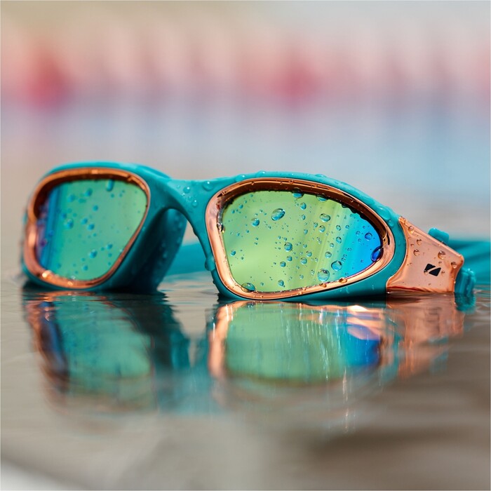 2024 Zone3 Vapor Swim Goggles SA23GOGVA106 - Teal / Cream / Copper